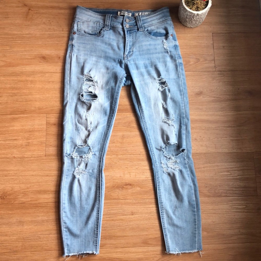 Light-wash Mid-Rise Jeans